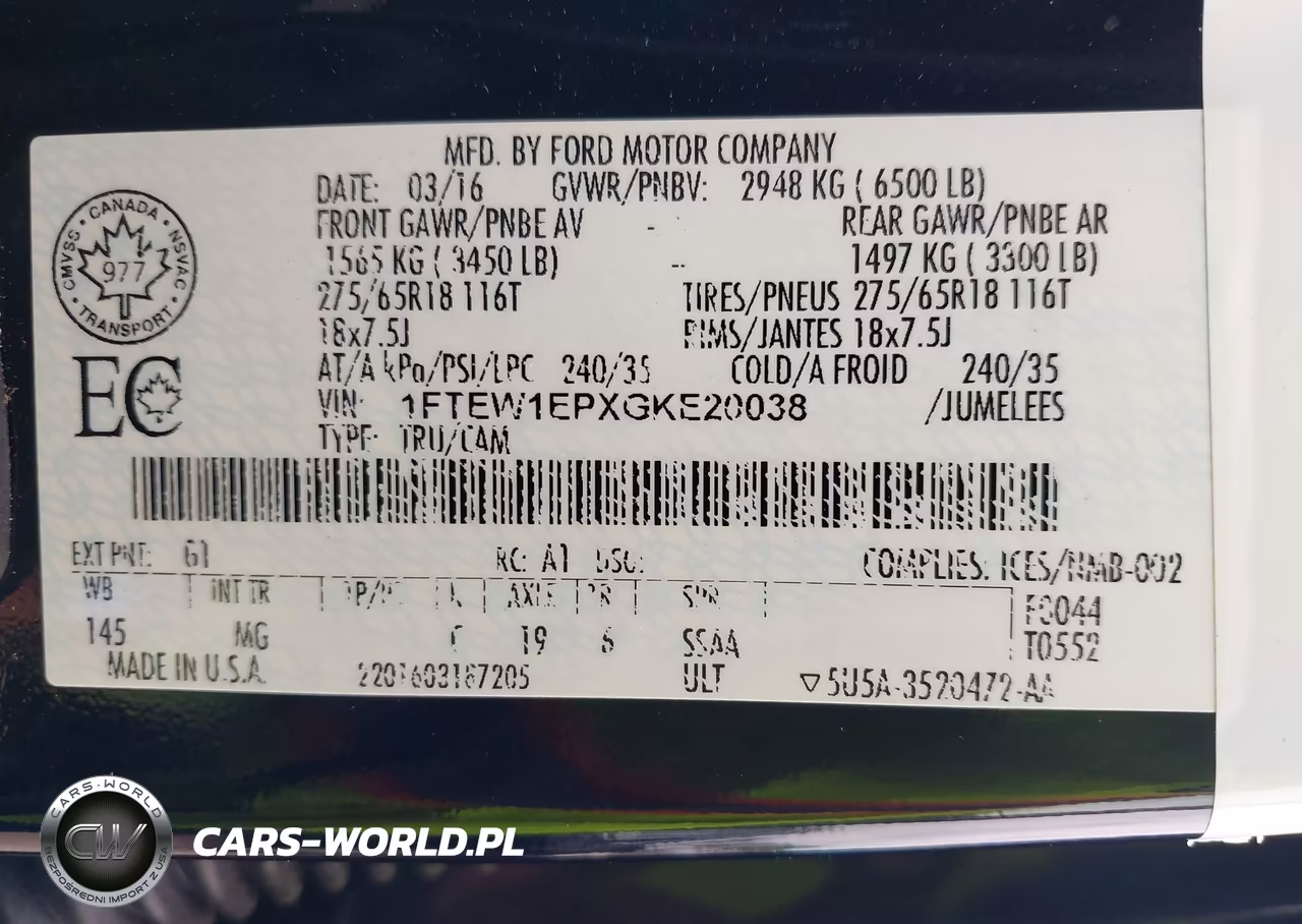 2016 Ford F-150 Xlt VIN:1FTEW1EPXGKE20038 - 9
