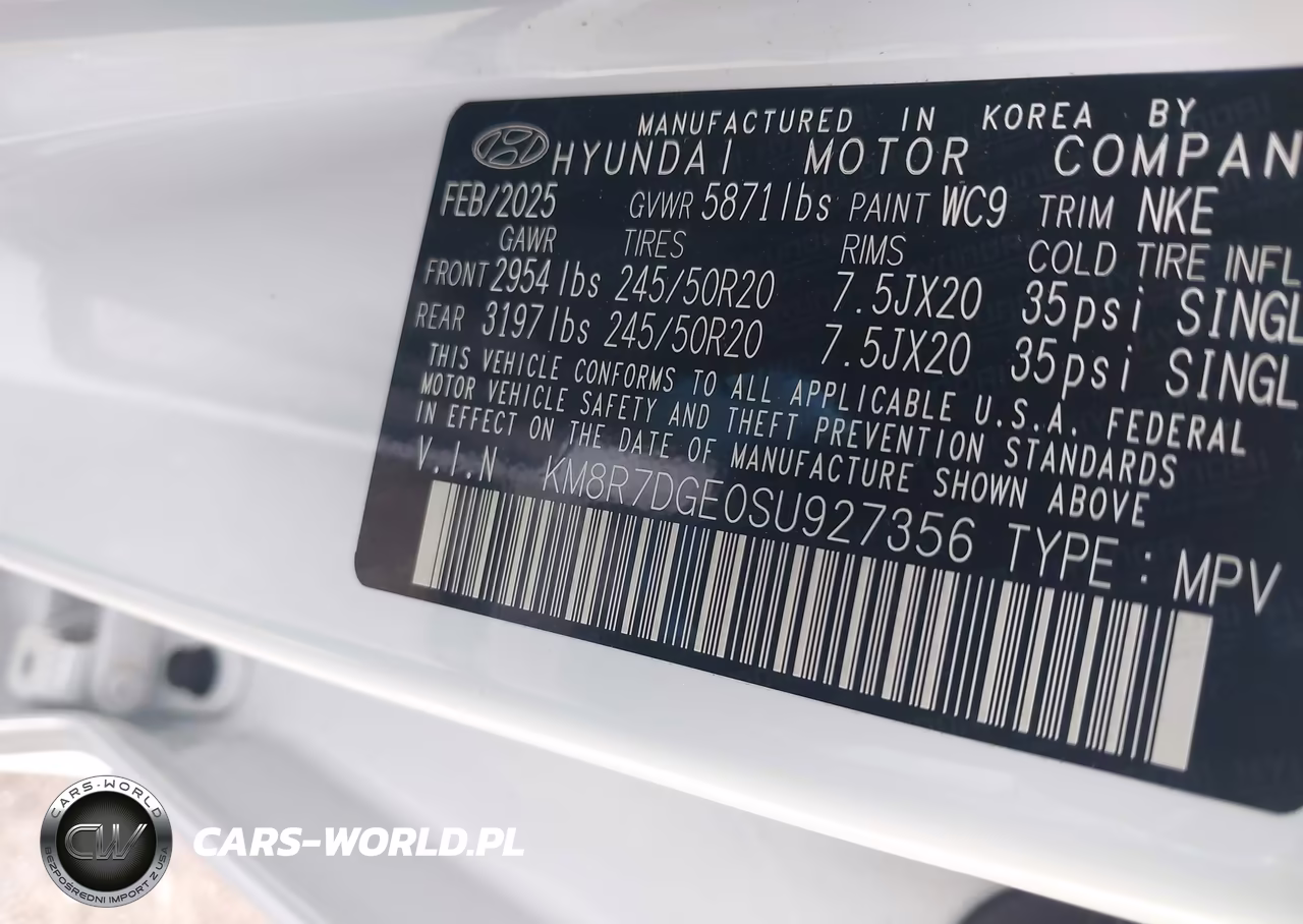 2025 Hyundai Palisade Calligraphy Night Edition VIN:KM8R7DGE0SU927356 - 9