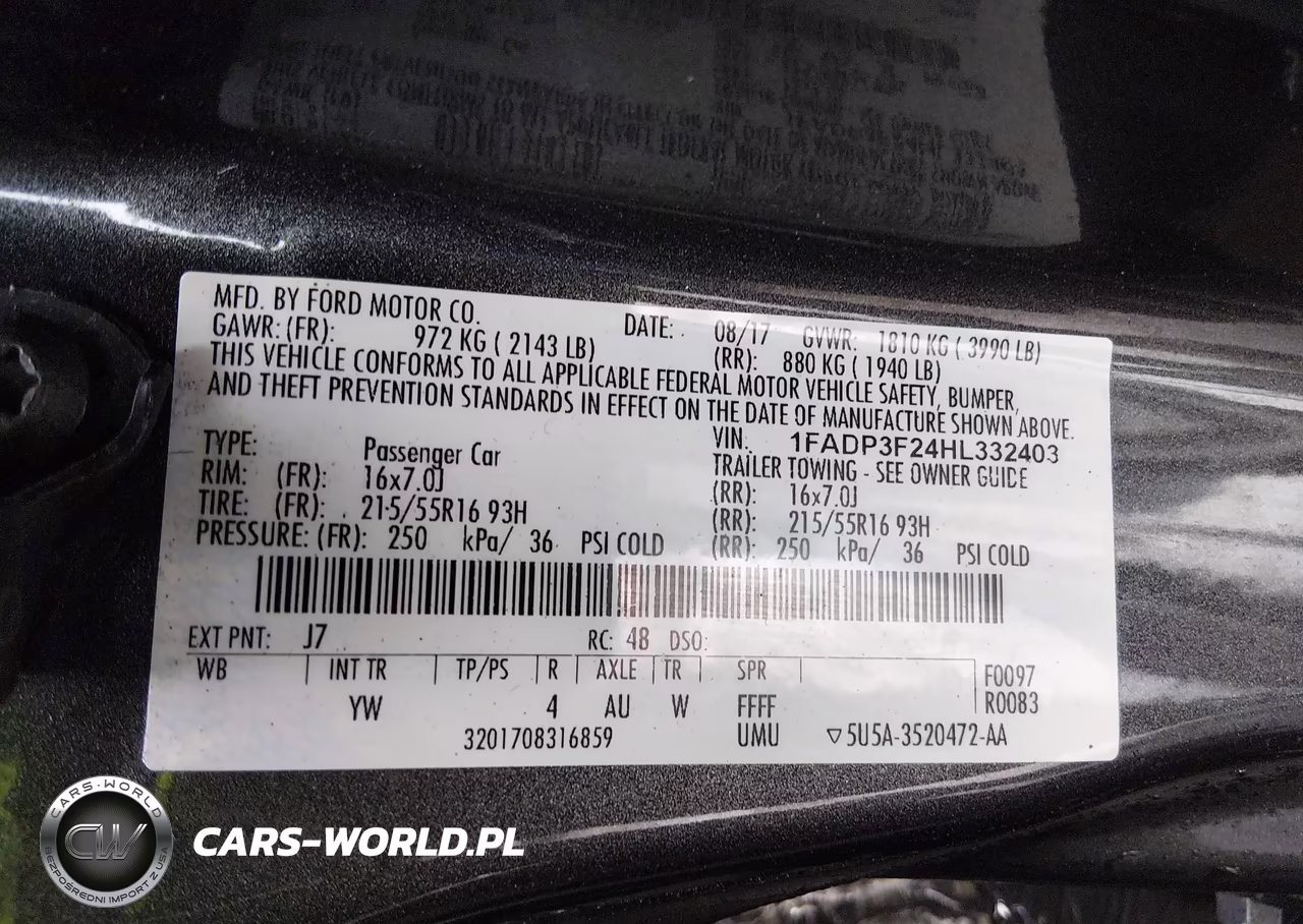 2017 Ford Focus Se VIN:1FADP3F24HL332403 - 9