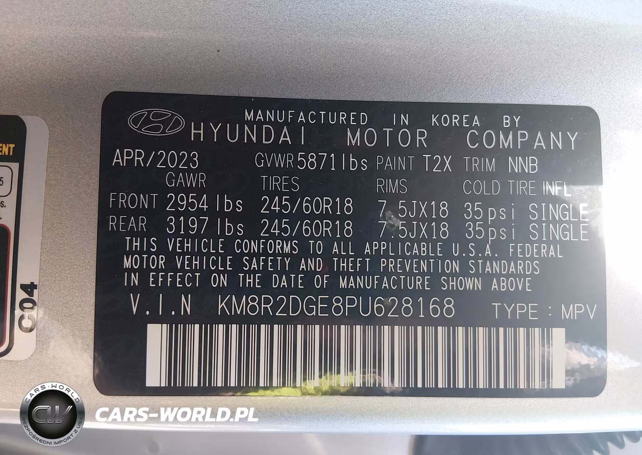 2023 Hyundai Palisade Sel VIN:KM8R2DGE8PU628168 - 9