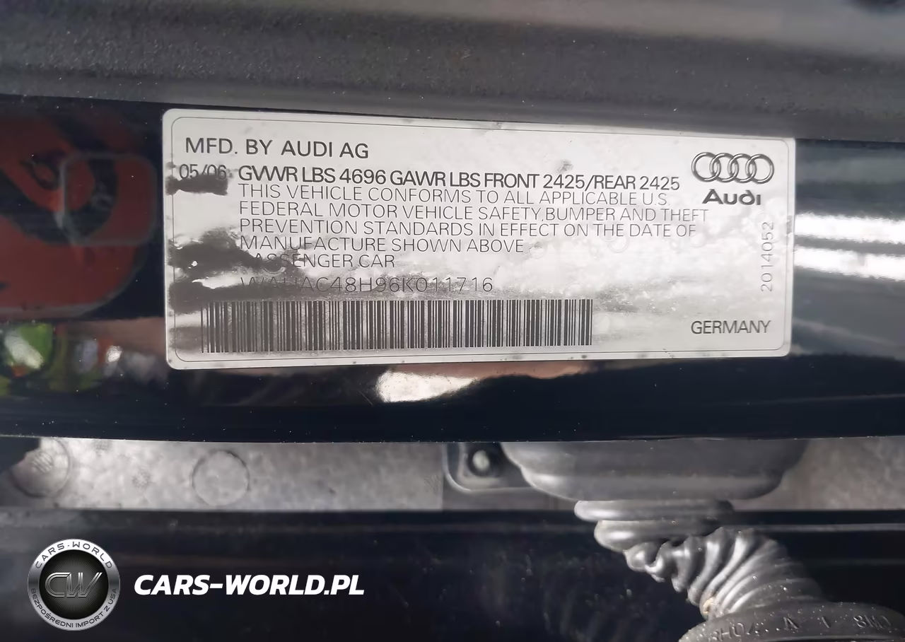 2006 Audi A4 1.8T VIN:WAUAC48H96K011716 - 9