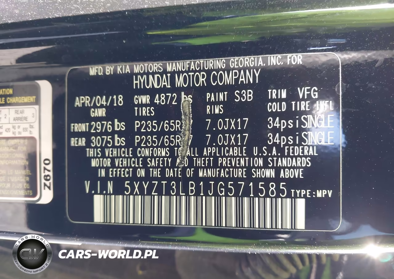 2018 Hyundai Santa Fe Sport 2.4L VIN:5XYZT3LB1JG571585 - 9