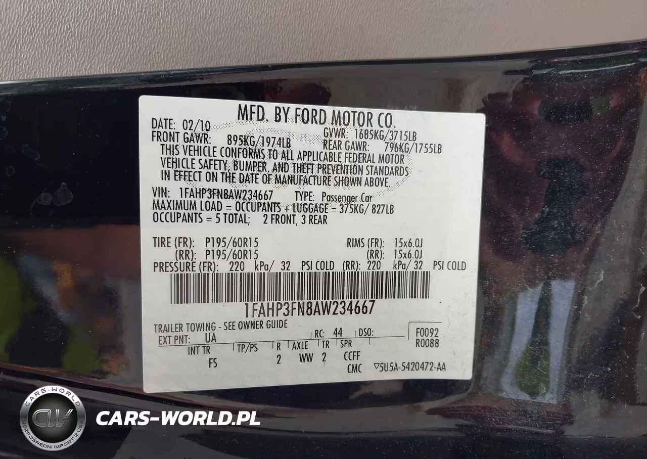2010 Ford Focus Se VIN:1FAHP3FN8AW234667 - 9
