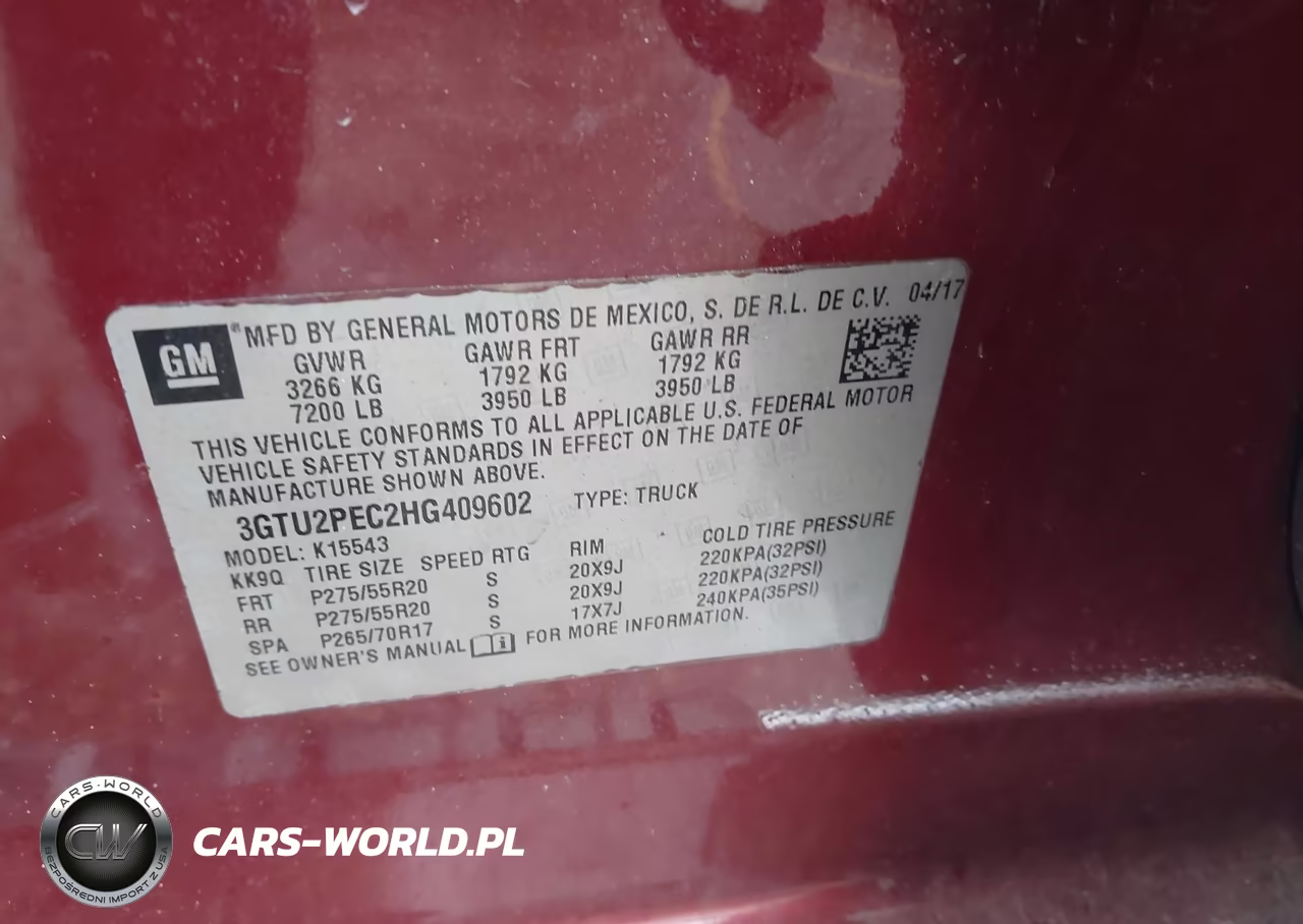 2017 GMC Sierra 1500 Denali VIN:3GTU2PEC2HG409602 - 9