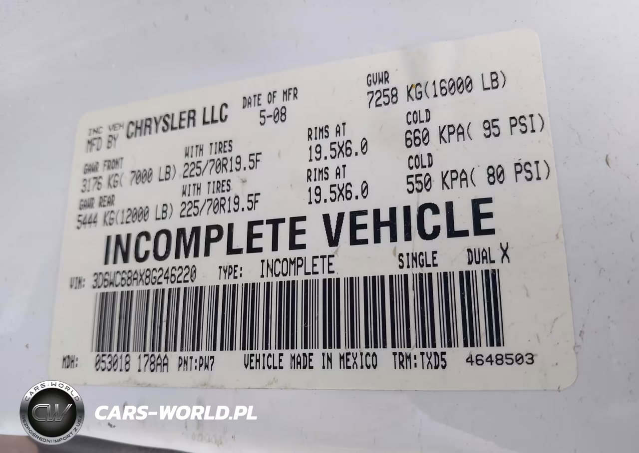 2008 Dodge Ram 4500 Hd Chassis St-Slt-Laramie VIN:3D6WC68AX8G246220 - 9