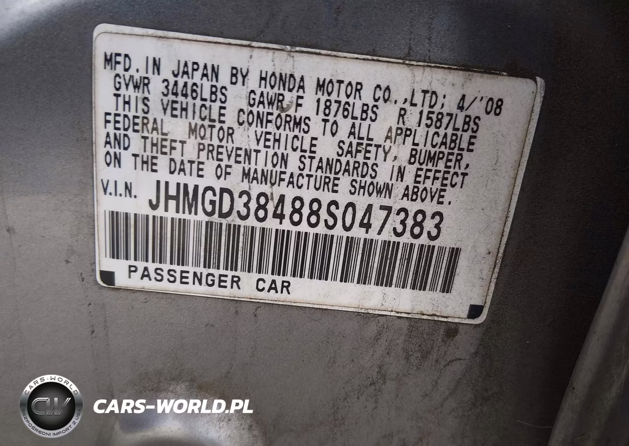 2008 Honda Fit VIN:JHMGD38488S047383 - 9