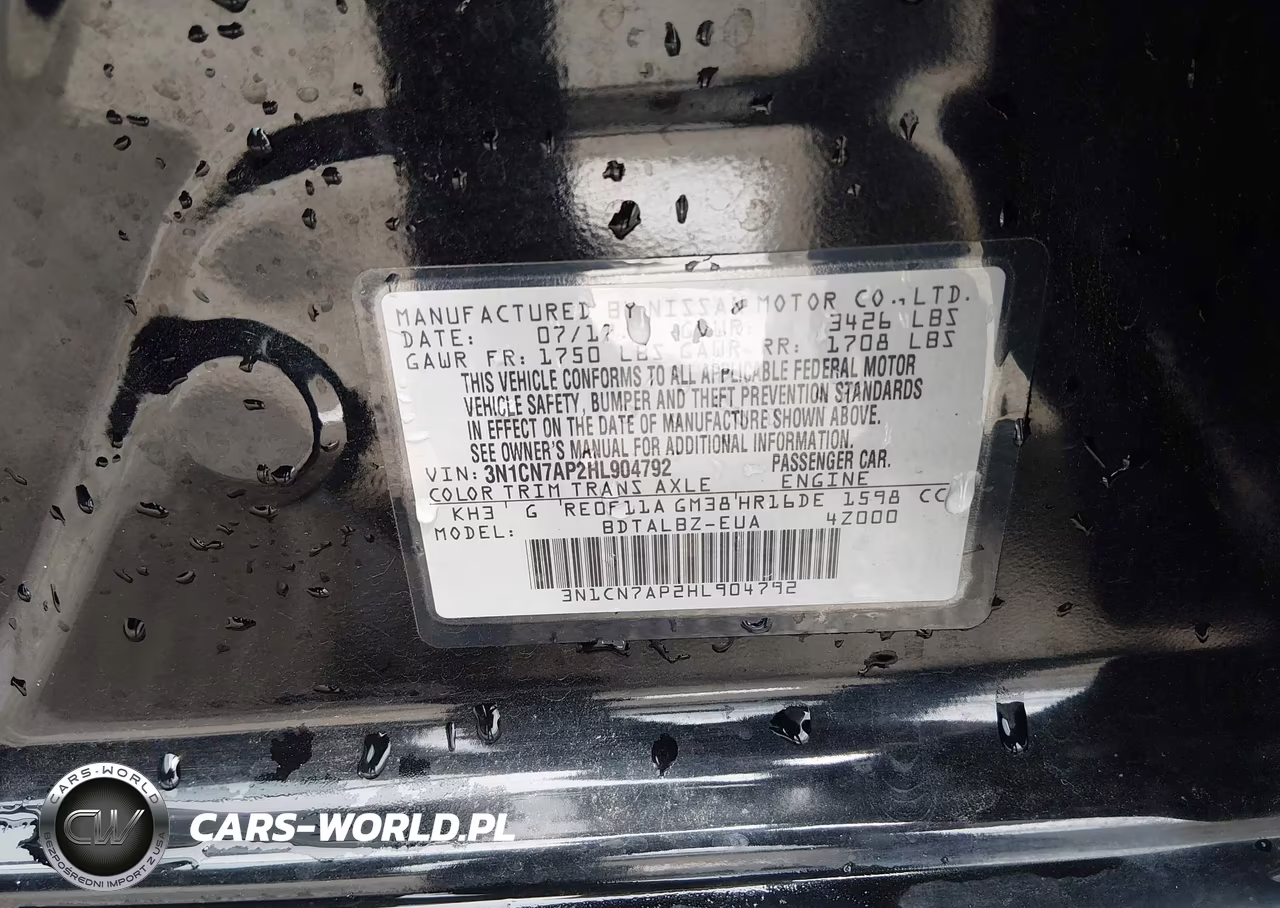 2017 Nissan Versa 1.6 Sv VIN:3N1CN7AP2HL904792 - 9