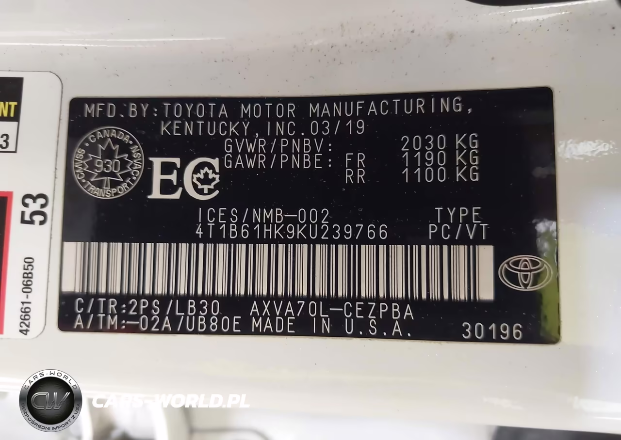 2019 Toyota Camry Xse VIN:4T1B61HK9KU239766 - 9