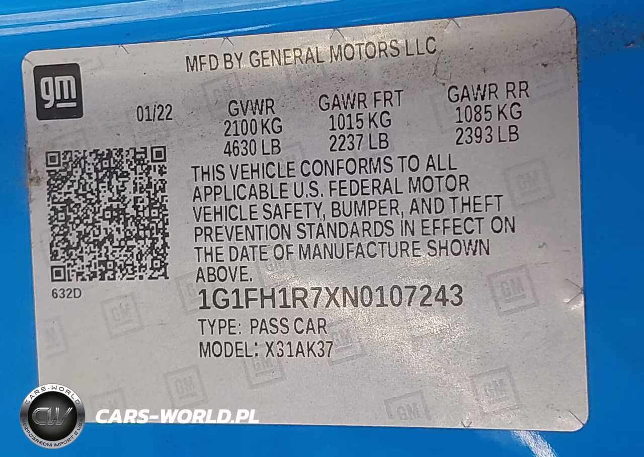 2022 Chevrolet Camaro Rwd 2Ss VIN:1G1FH1R7XN0107243 - 9