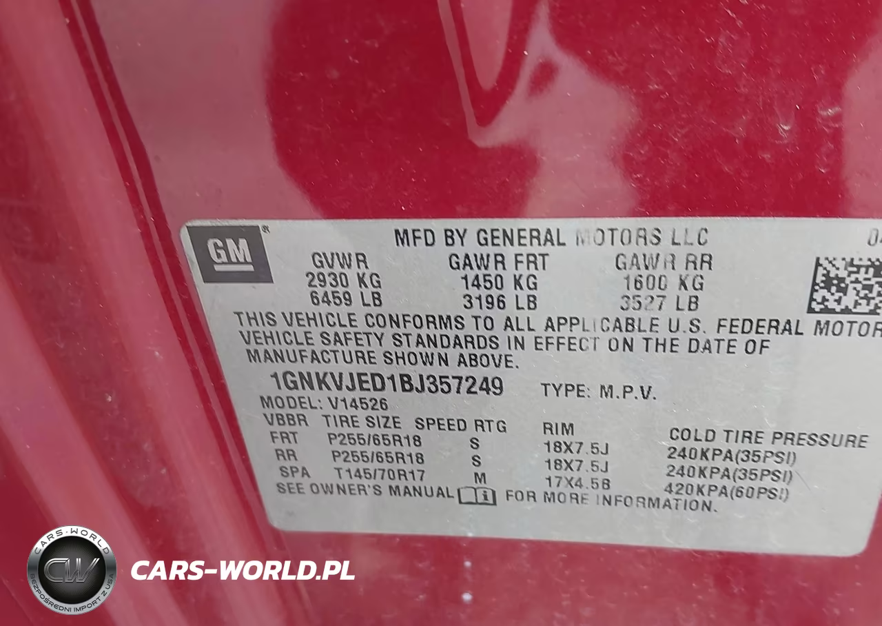 2011 Chevrolet Traverse 2Lt VIN:1GNKVJED1BJ357249 - 9