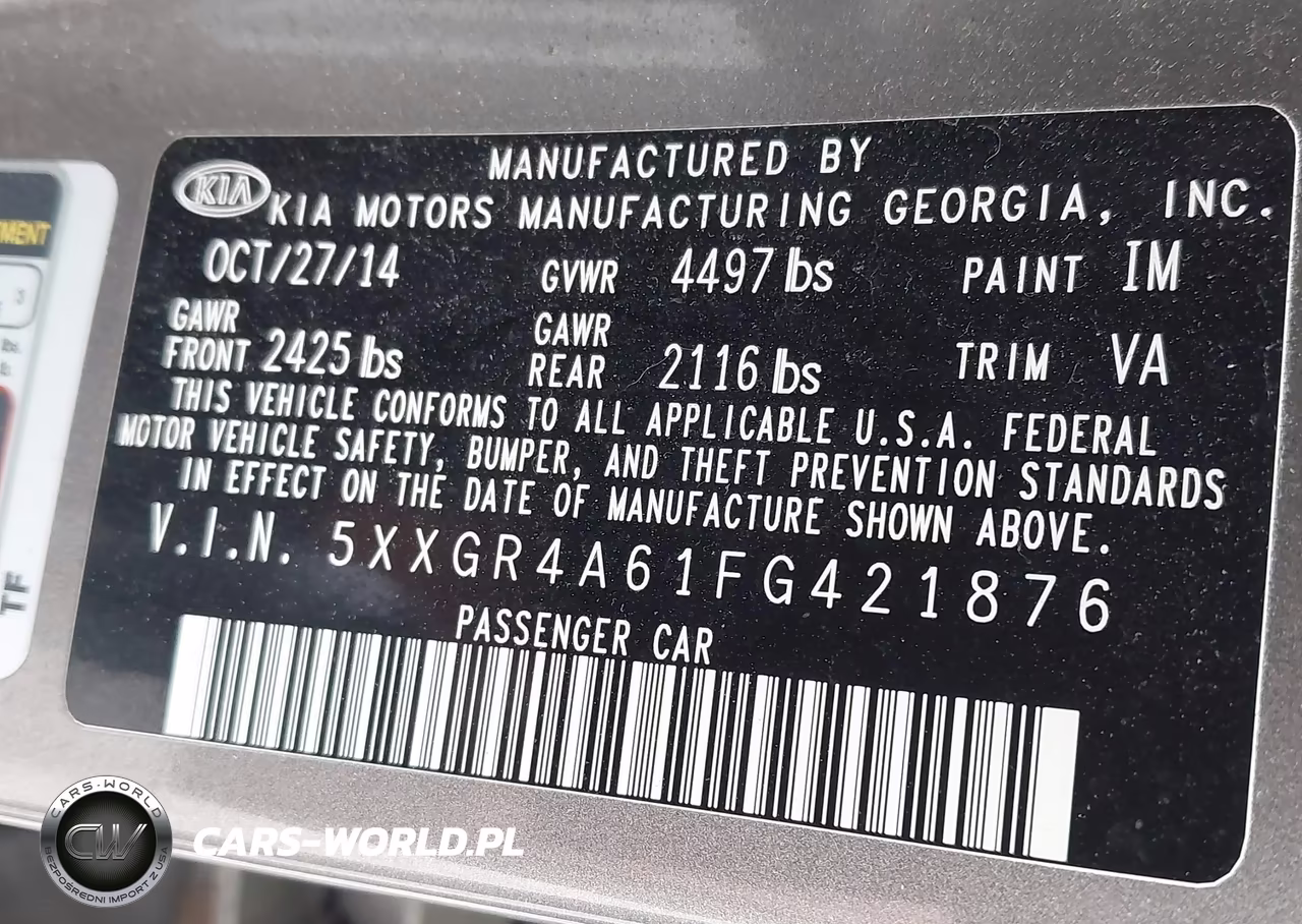 2015 Kia Optima Sxl Turbo VIN:5XXGR4A61FG421876 - 9