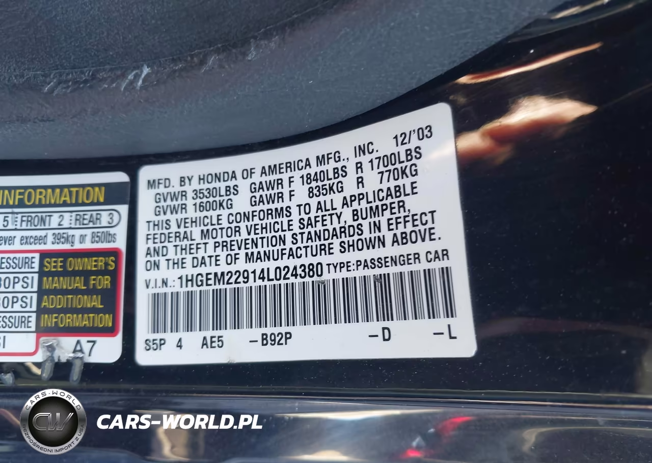 2004 Honda Civic Ex VIN:1HGEM22914L024380 - 9