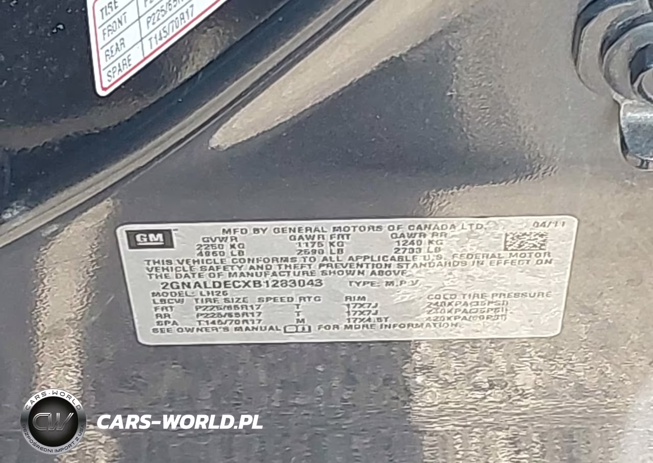 2011 Chevrolet Equinox 1Lt VIN:2GNALDECXB1283043 - 9