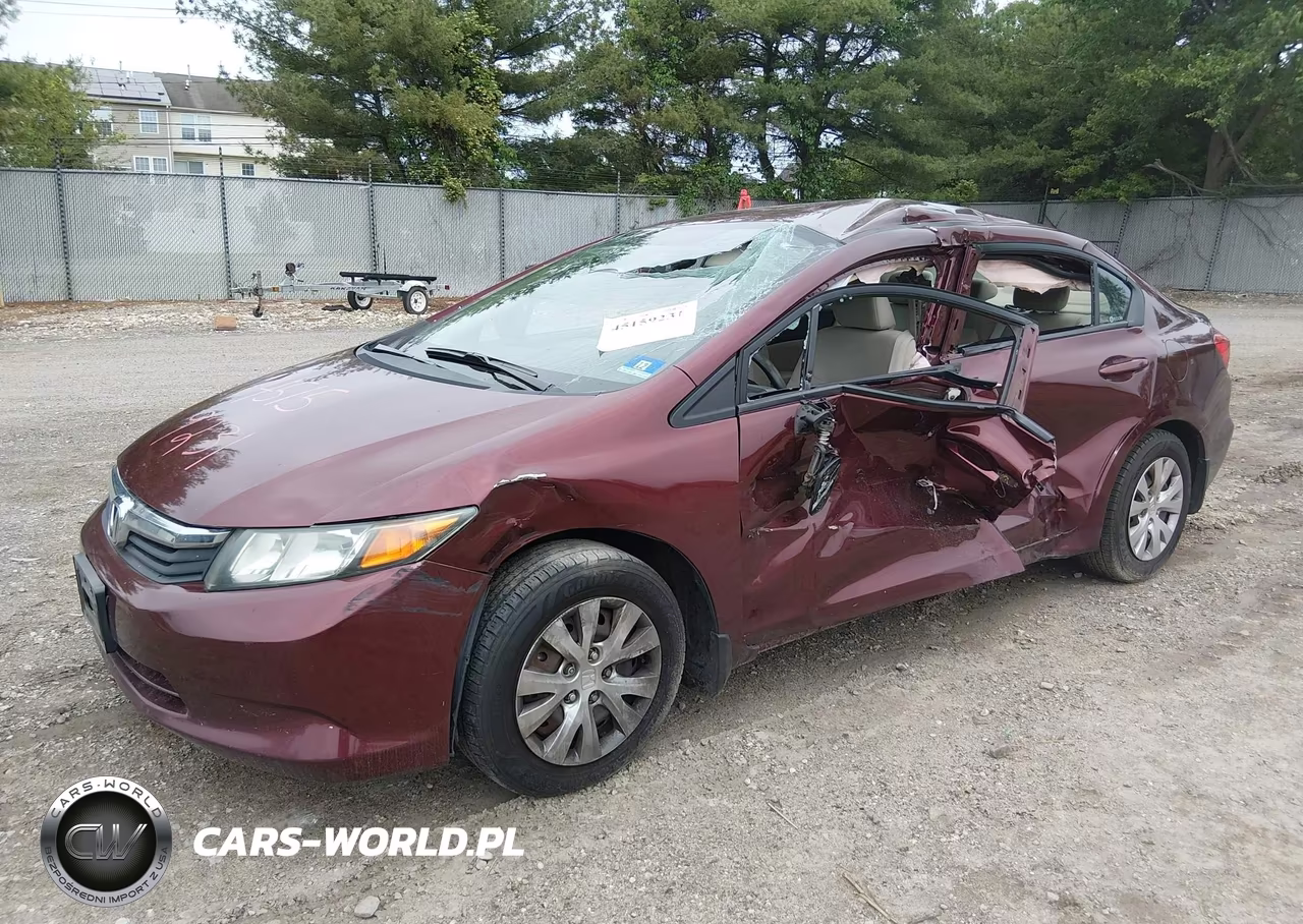 2012 Honda Civic Lx VIN:19XFB2F53CE392972 - 2