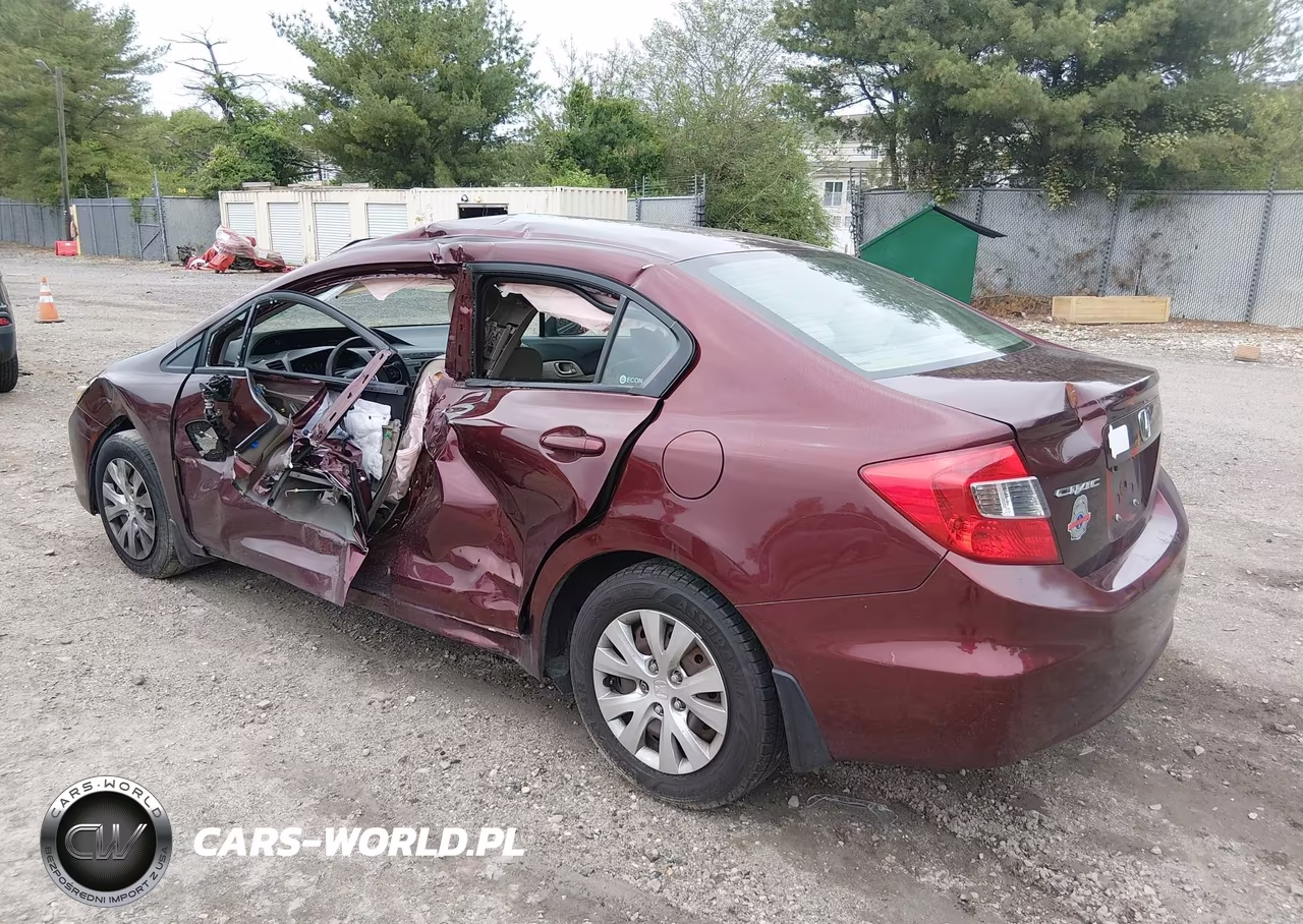 2012 Honda Civic Lx VIN:19XFB2F53CE392972 - 3