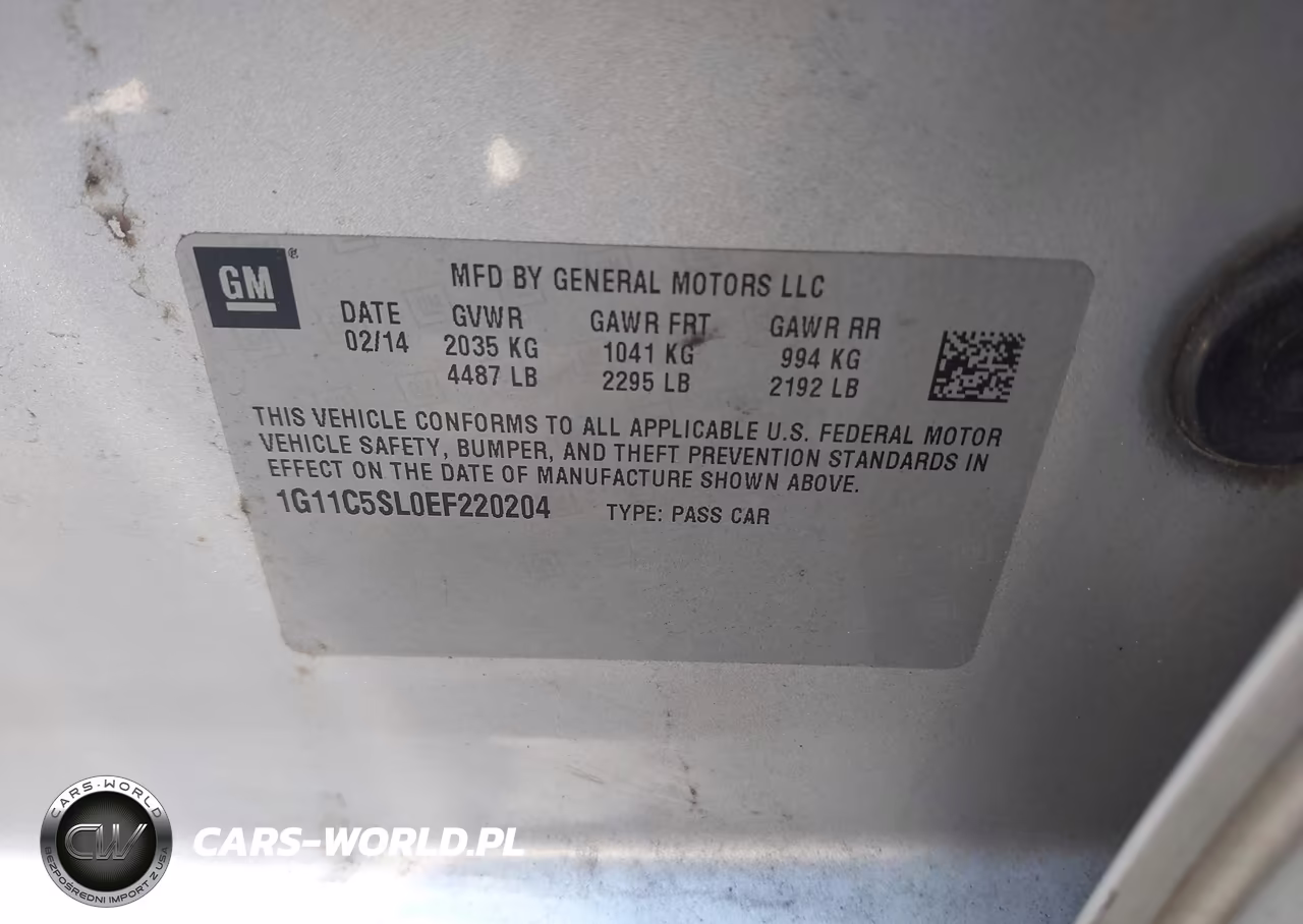2014 Chevrolet Malibu 1Lt VIN:1G11C5SL0EF220204 - 9