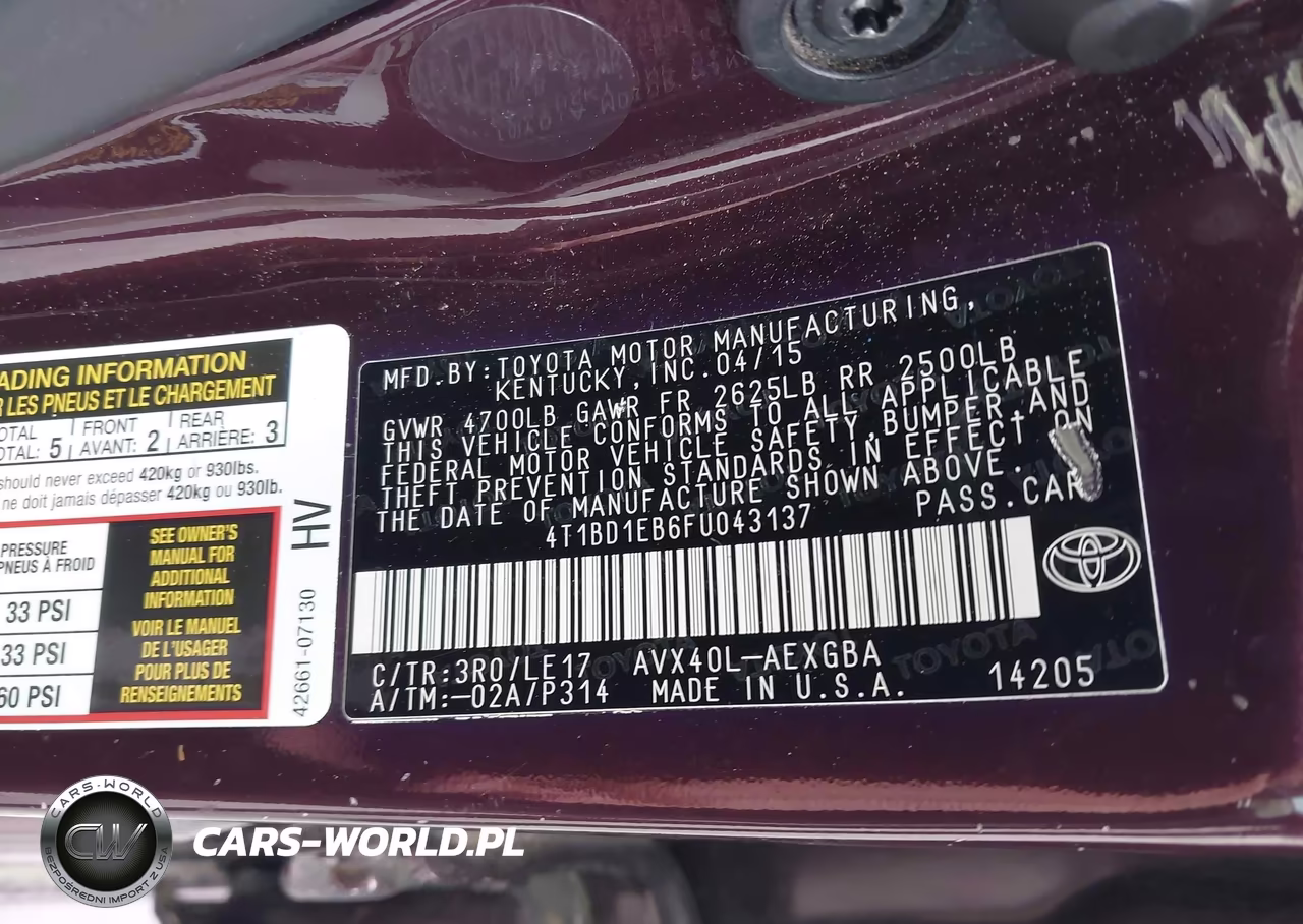 2015 Toyota Avalon Hybrid Xle Touring VIN:4T1BD1EB6FU043137 - 9