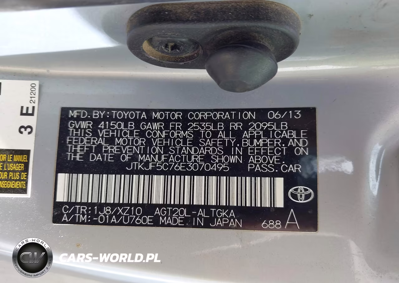 2014 Scion Tc 10 Series VIN:JTKJF5C76E3070495 - 9