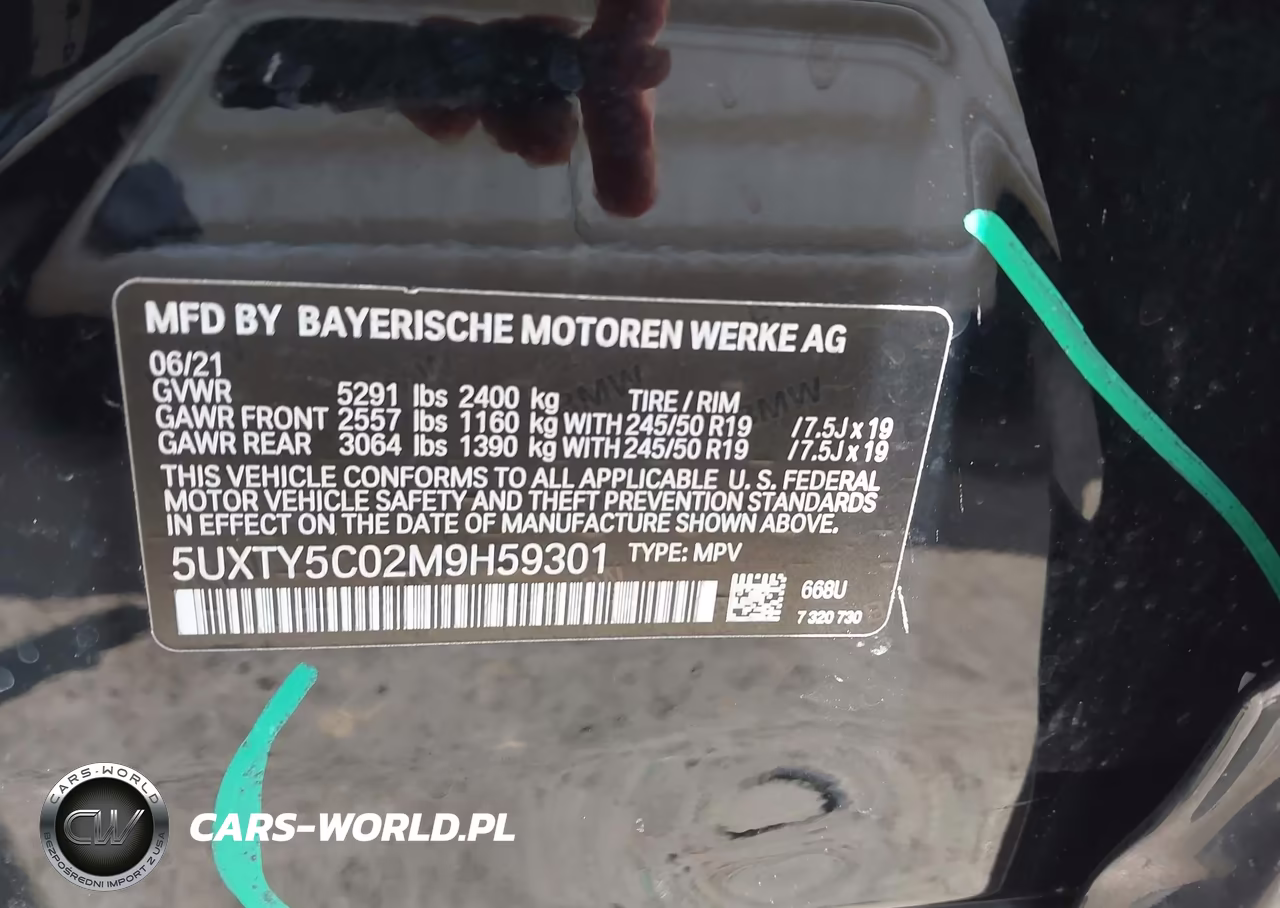 2021 BMW X3 xDrive30I VIN:5UXTY5C02M9H59301 - 9
