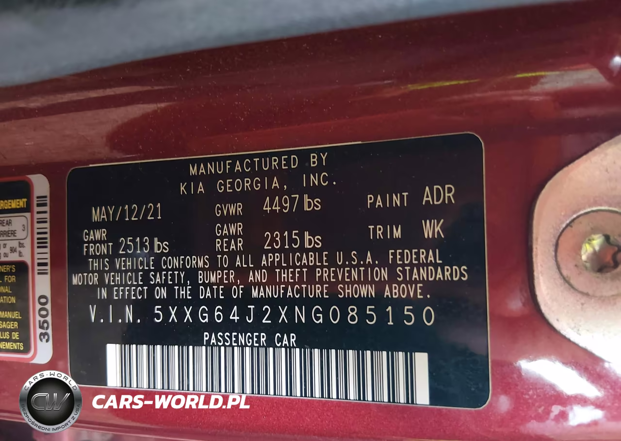 2022 Kia K5 Gt-Line VIN:5XXG64J2XNG085150 - 9