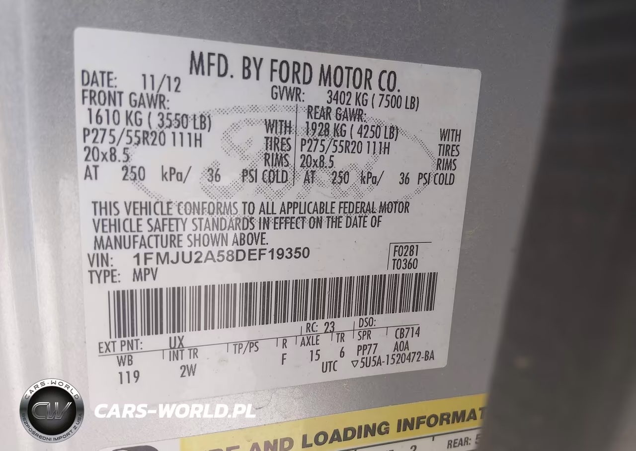 2013 Ford Expedition Limited VIN:1FMJU2A58DEF19350 - 9