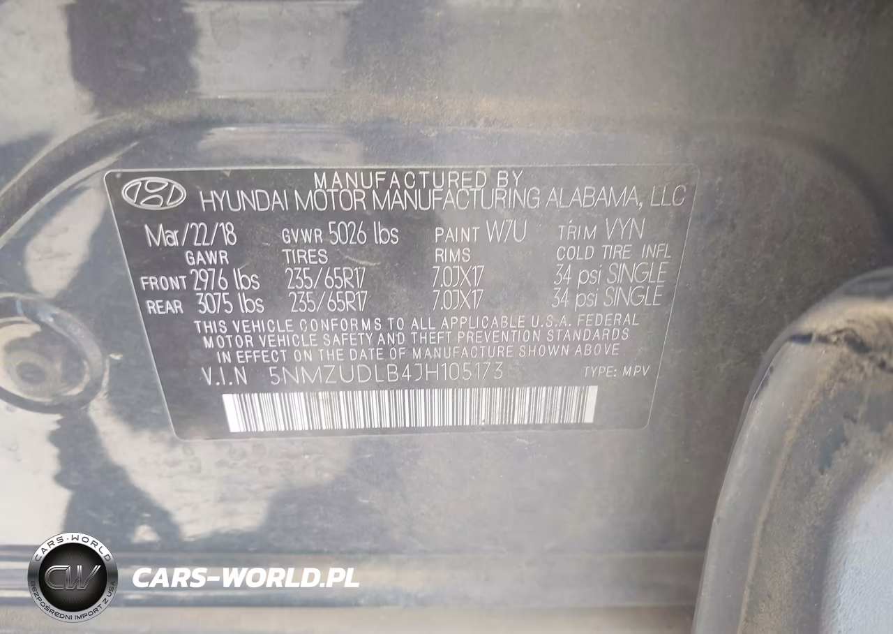 2018 Hyundai Santa Fe Sport 2.4L VIN:5NMZUDLB4JH105173 - 9