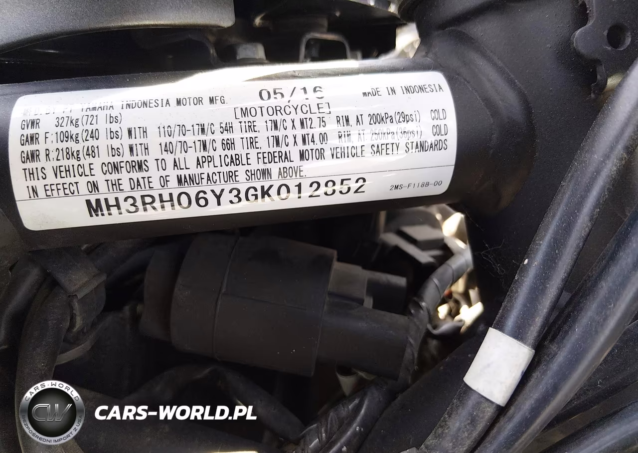 2016 Yamaha Yzfr3 VIN:MH3RH06Y3GK012852 - 10