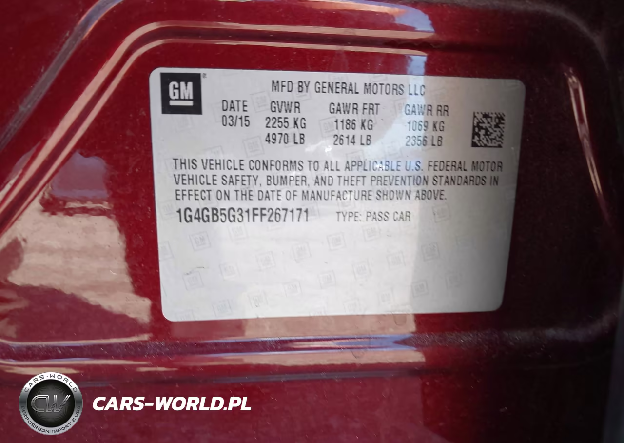 2015 Buick Lacrosse Leather VIN:1G4GB5G31FF267171 - 9