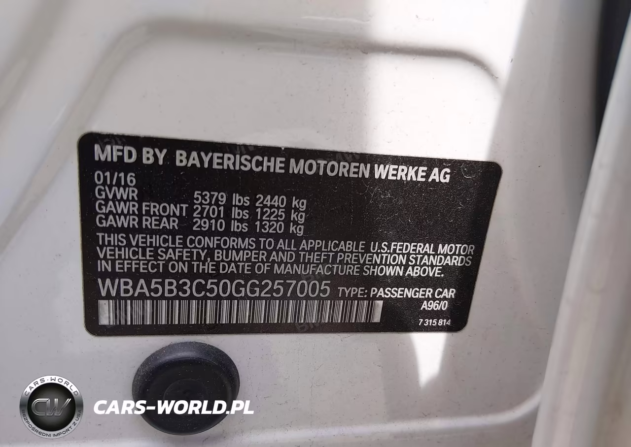 2016 BMW 535I xDrive VIN:WBA5B3C50GG257005 - 9