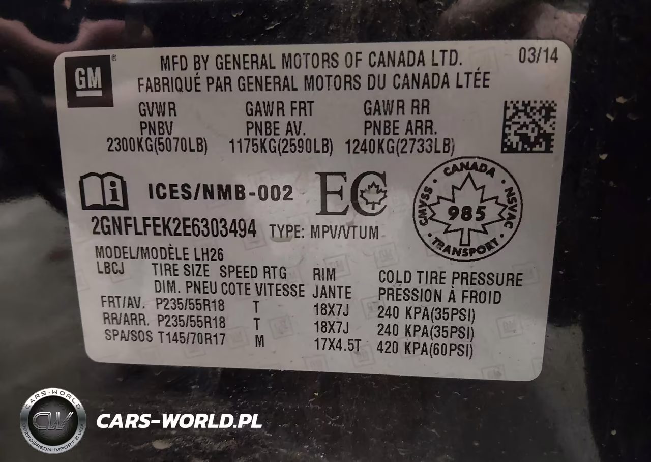 2014 Chevrolet Equinox 1Lt VIN:2GNFLFEK2E6303494 - 9