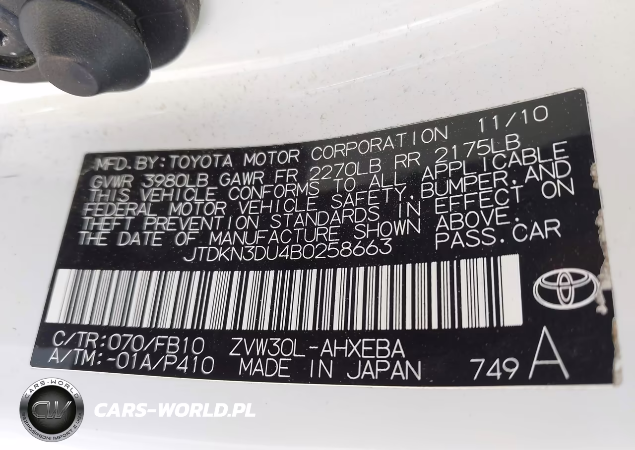 2011 Toyota Prius Two VIN:JTDKN3DU4B0258663 - 9