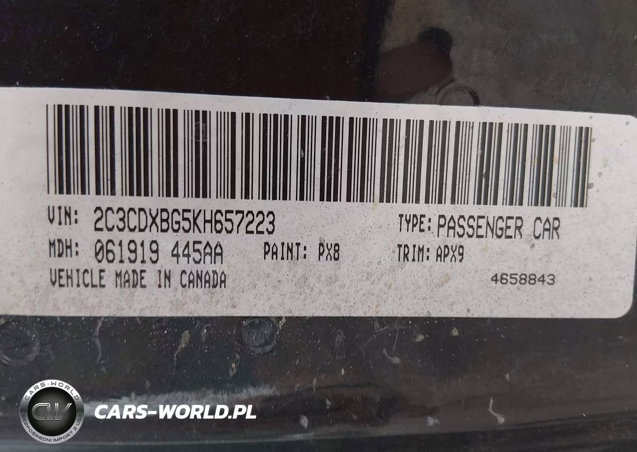 2019 Dodge Charger Sxt Rwd VIN:2C3CDXBG5KH657223 - 9