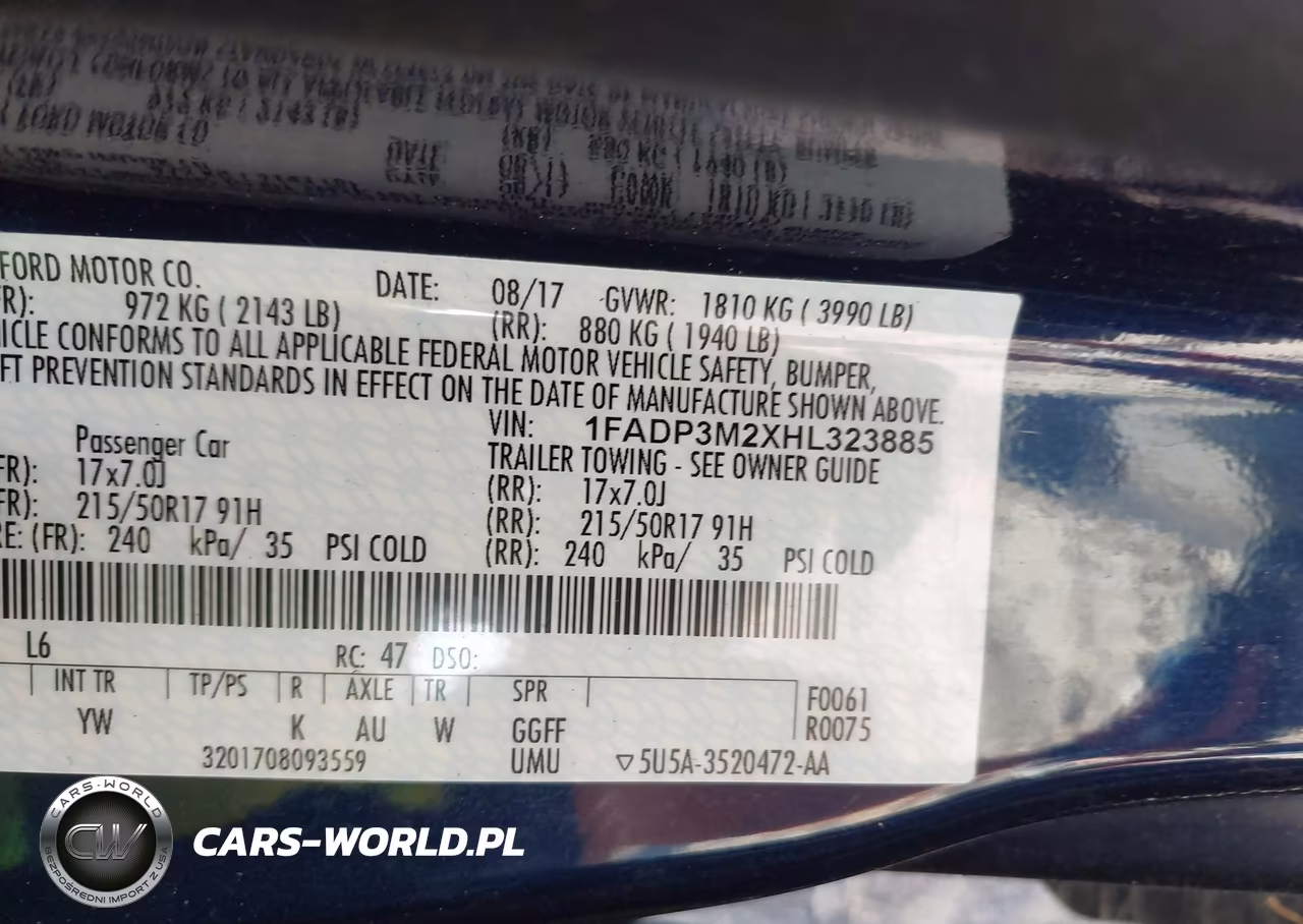 2017 Ford Focus Sel VIN:1FADP3M2XHL323885 - 9