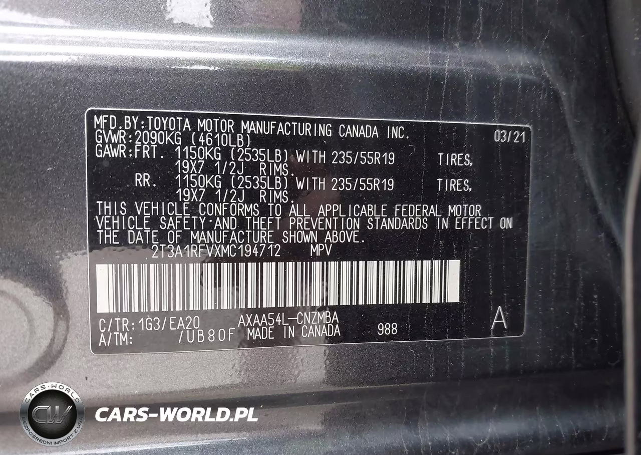 2021 Toyota Rav4 Xle Premium VIN:2T3A1RFVXMC194712 - 9