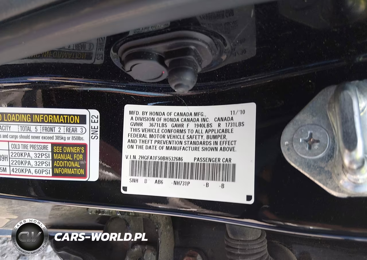 2011 Honda Civic Lx VIN:2HGFA1F50BH532686 - 9