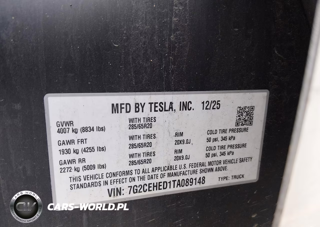2026 Tesla Cybertruck Dual Motor All-Wheel Drive-Premium All-Wheel Drive VIN:7G2CEHED1TA089148 - 9