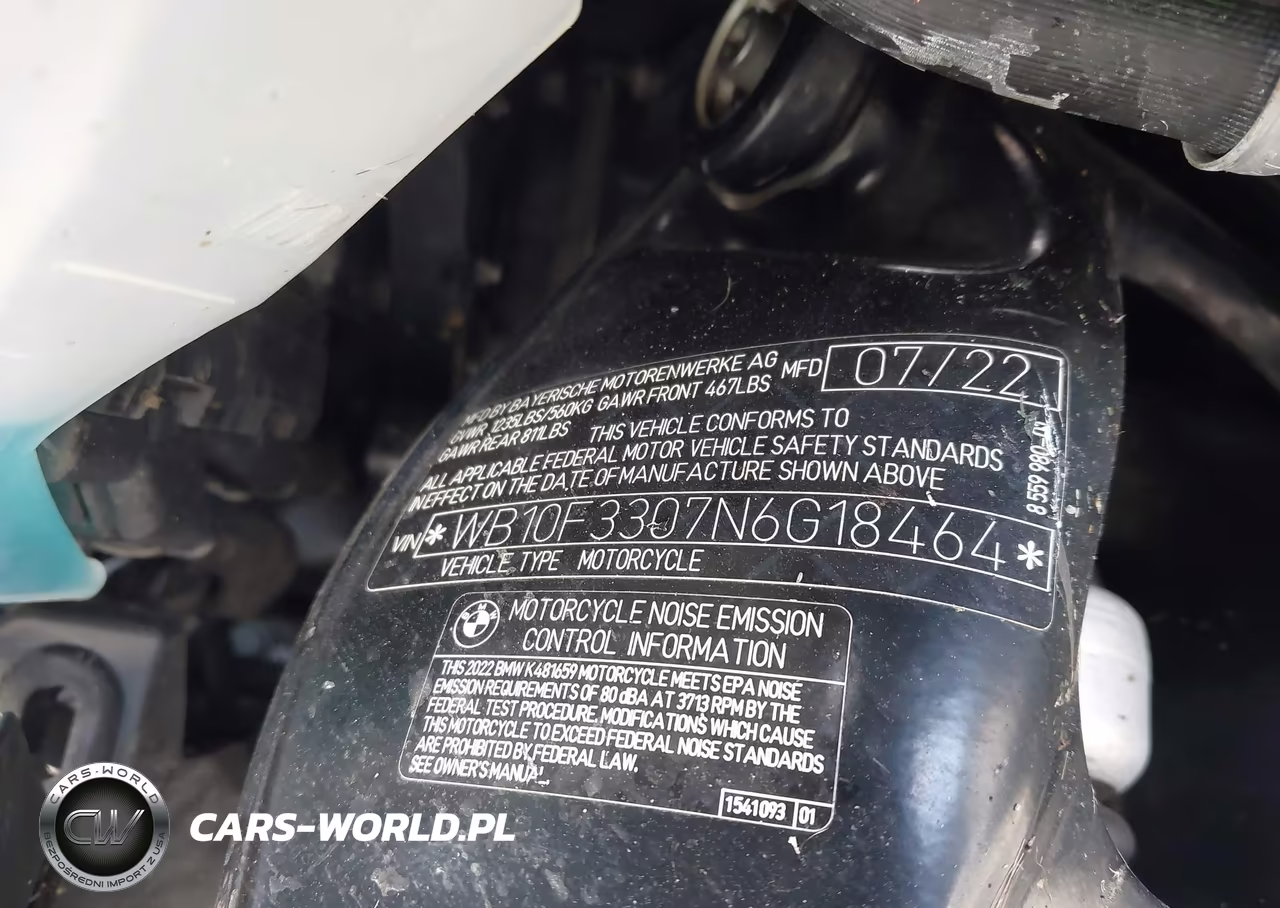2022 BMW K1600 Gtl VIN:WB10F3307N6G18464 - 10