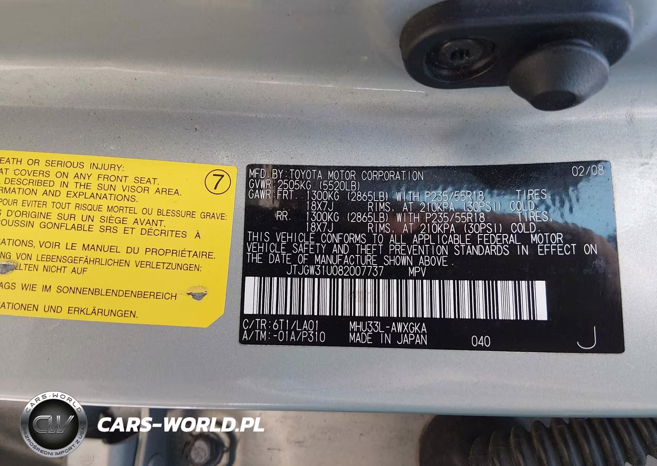 2008 Lexus Rx 400H VIN:JTJGW31U082007737 - 9