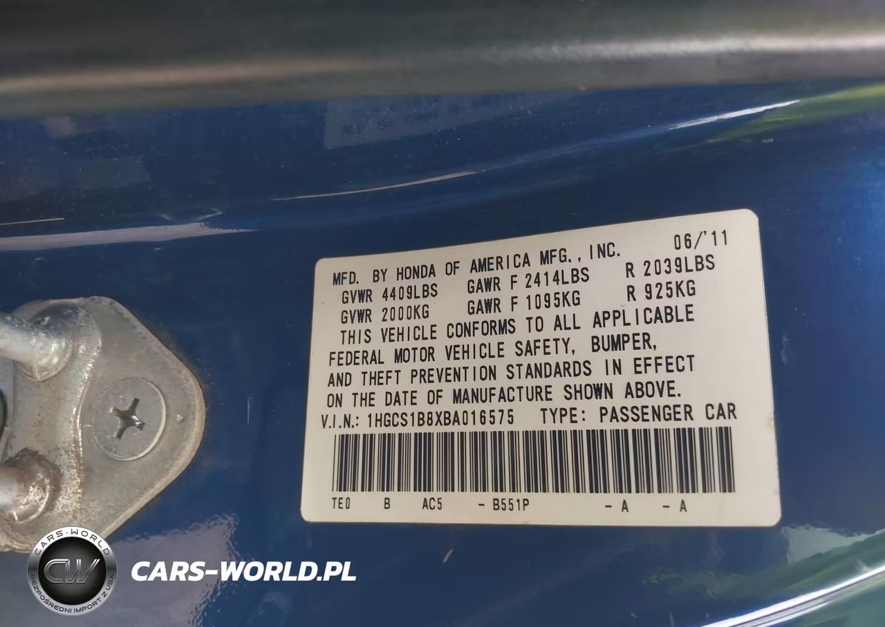2011 Honda Accord 2.4 Ex-L VIN:1HGCS1B8XBA016575 - 9