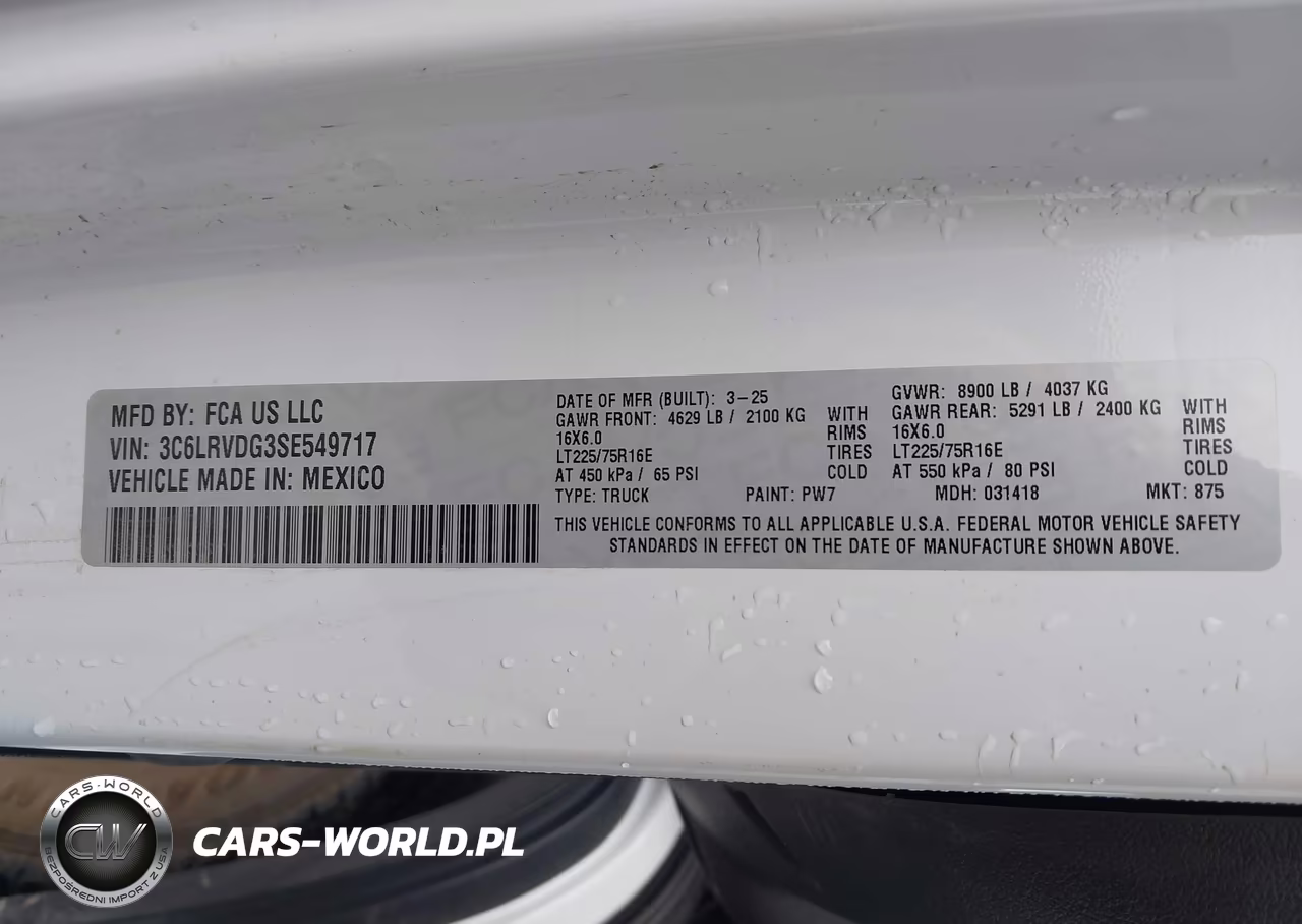 2025 Ram Promaster 2500 Tradesman High Roof 159 Wb W-Pass Seat VIN:3C6LRVDG3SE549717 - 9