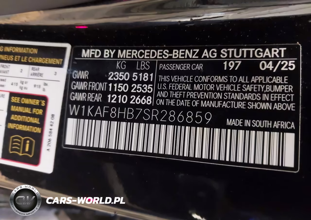 2025 Mercedes-Benz Amg C 43 4Matic VIN:W1KAF8HB7SR286859 - 9