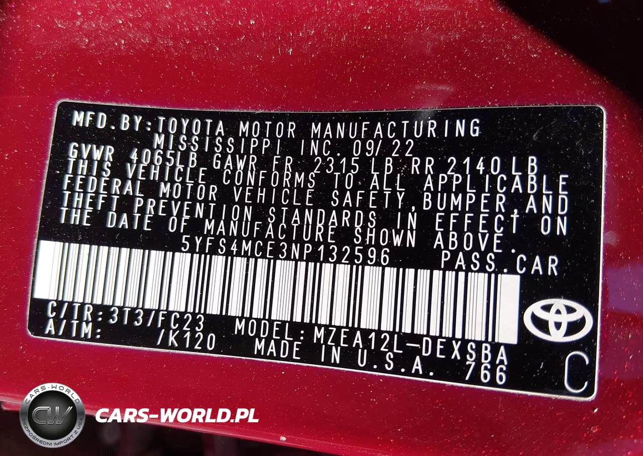 2022 Toyota Corolla Se VIN:5YFS4MCE3NP132596 - 9