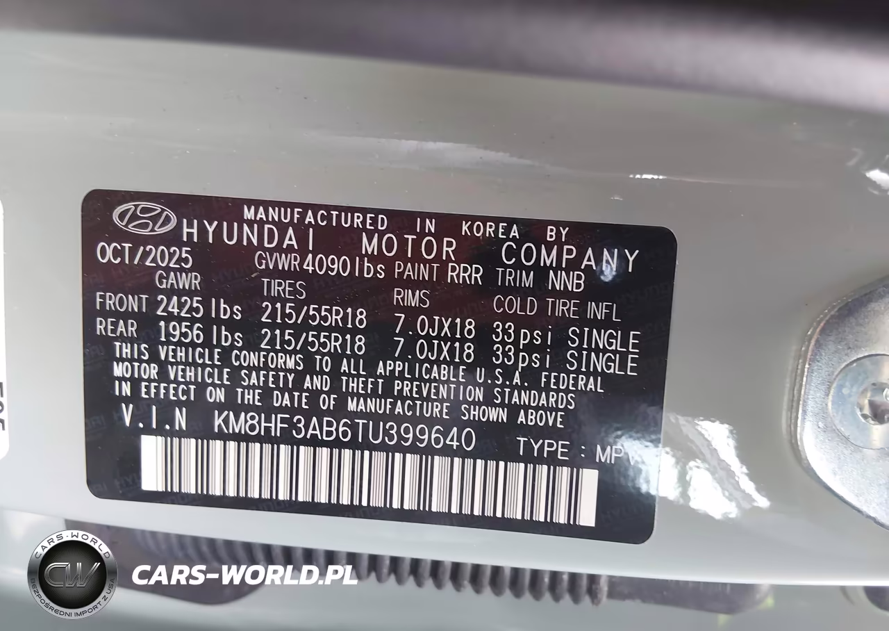 2026 Hyundai Kona Sel Sport VIN:KM8HF3AB6TU399640 - 9