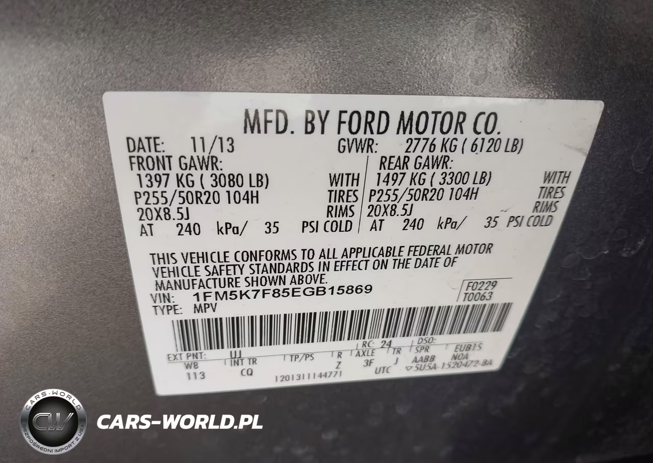 2014 Ford Explorer Limited VIN:1FM5K7F85EGB15869 - 9