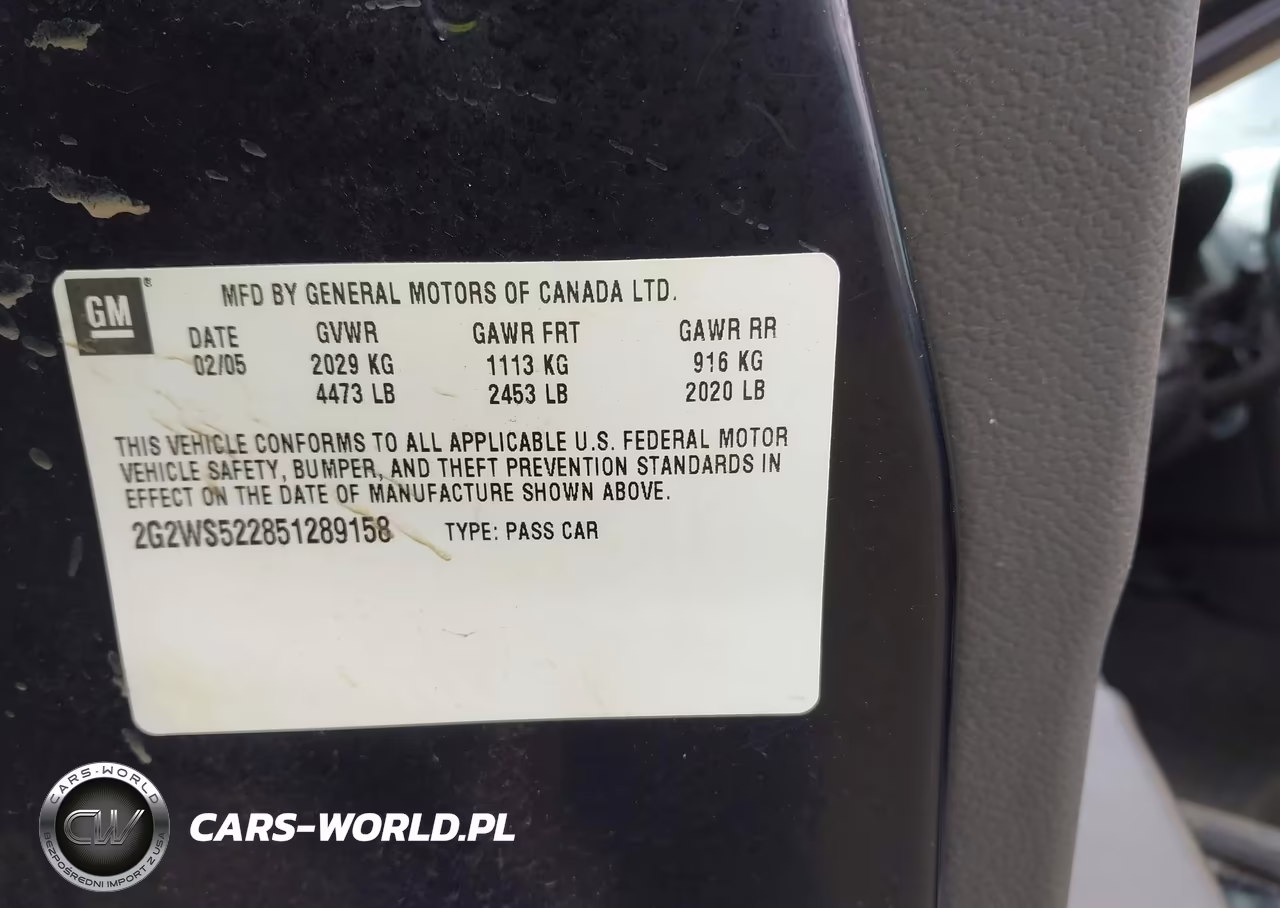 2005 Pontiac Grand Prix Gt VIN:2G2WS522851289158 - 9