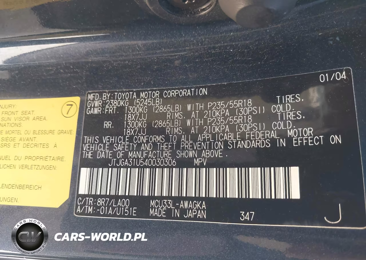 2004 Lexus Rx 330 VIN:JTJGA31U540030306 - 9