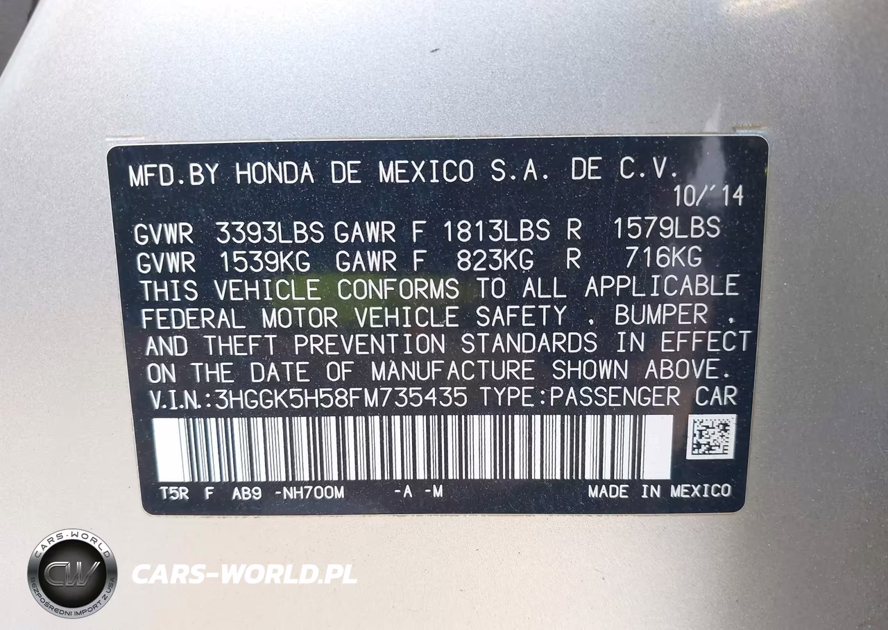 2015 Honda Fit Lx VIN:3HGGK5H58FM735435 - 9