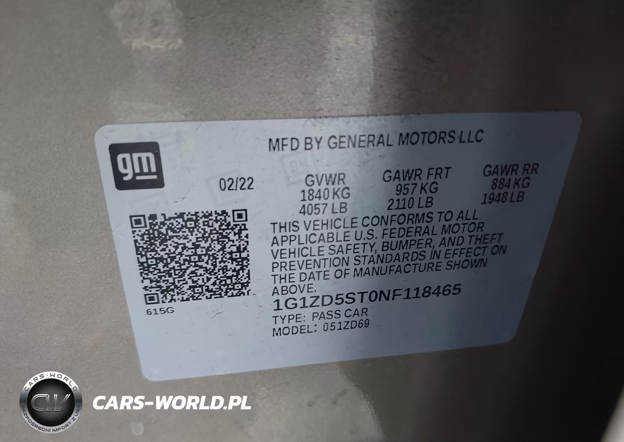 2022 Chevrolet Malibu Fwd Lt VIN:1G1ZD5ST0NF118465 - 9