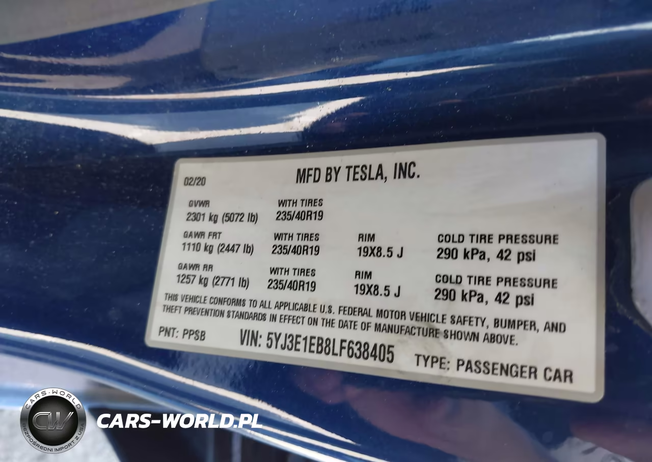 2020 Tesla Model 3 Long Range Dual Motor All-Wheel Drive VIN:5YJ3E1EB8LF638405 - 9