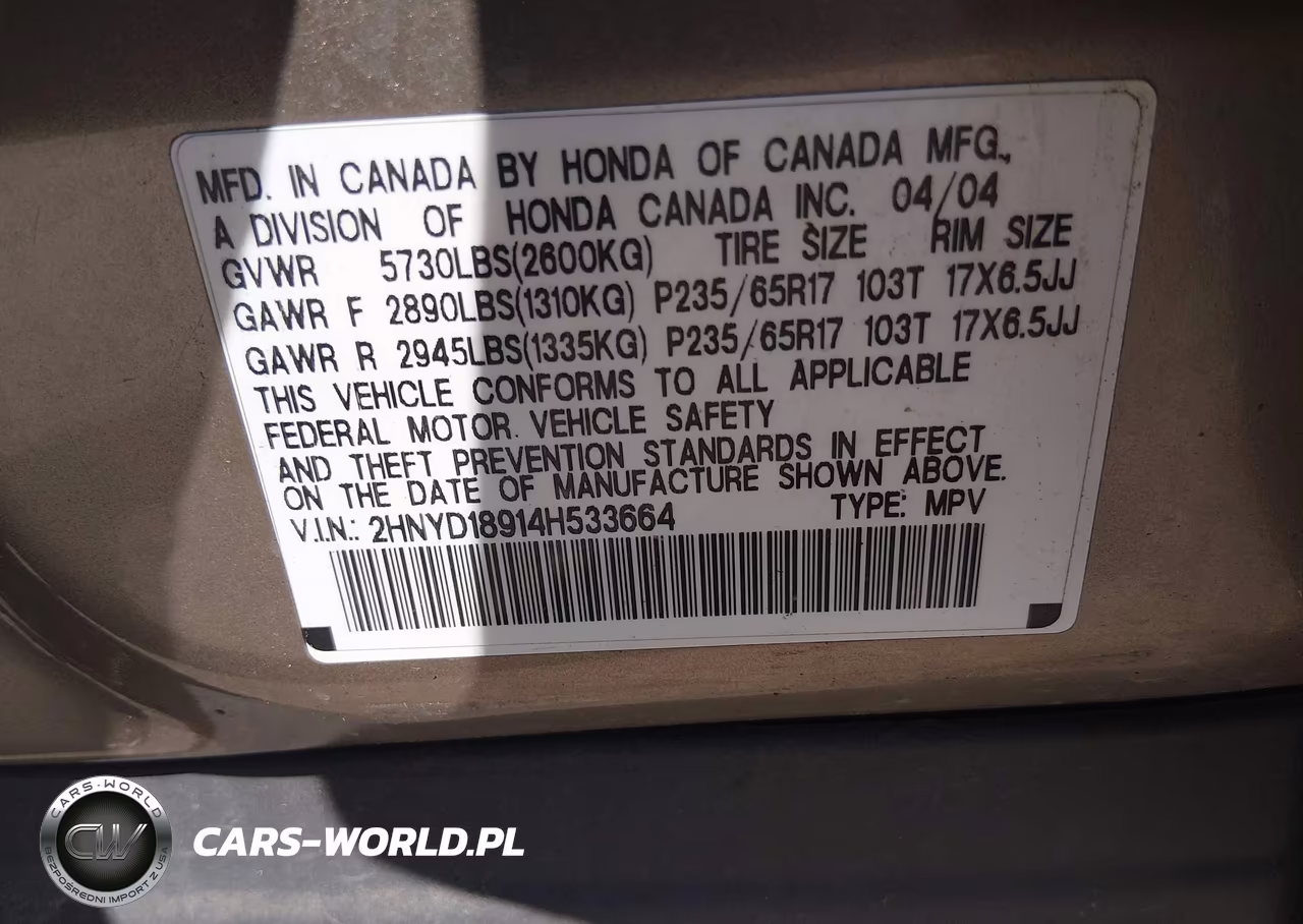 2004 Acura Mdx VIN:2HNYD18914H533664 - 9
